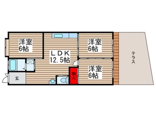 第三稲荷台ハイツの物件間取画像